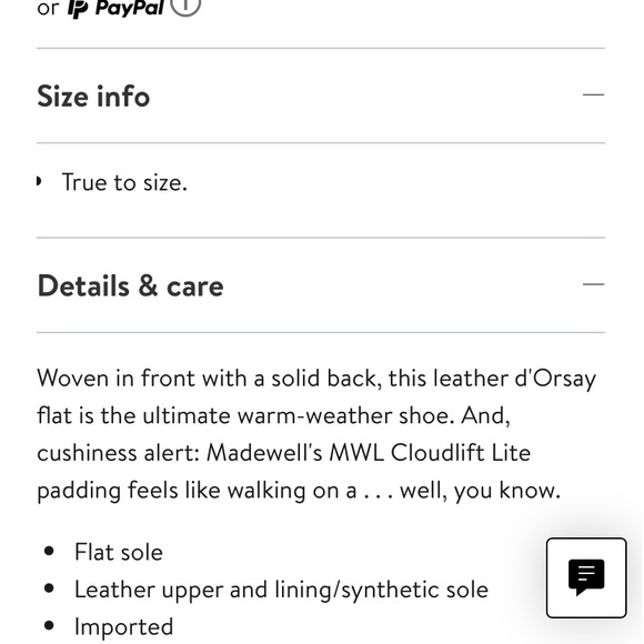 “Madewell” the “Nelda” leather  d’orsay flat; in the color pale oyster; size 8 - Picture 16 of 16